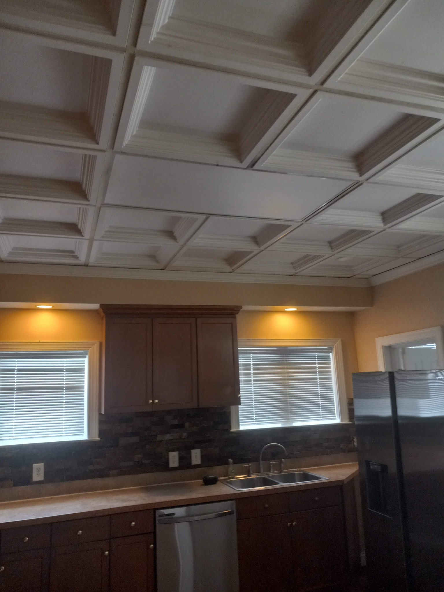 Completed drywall and framing project detail