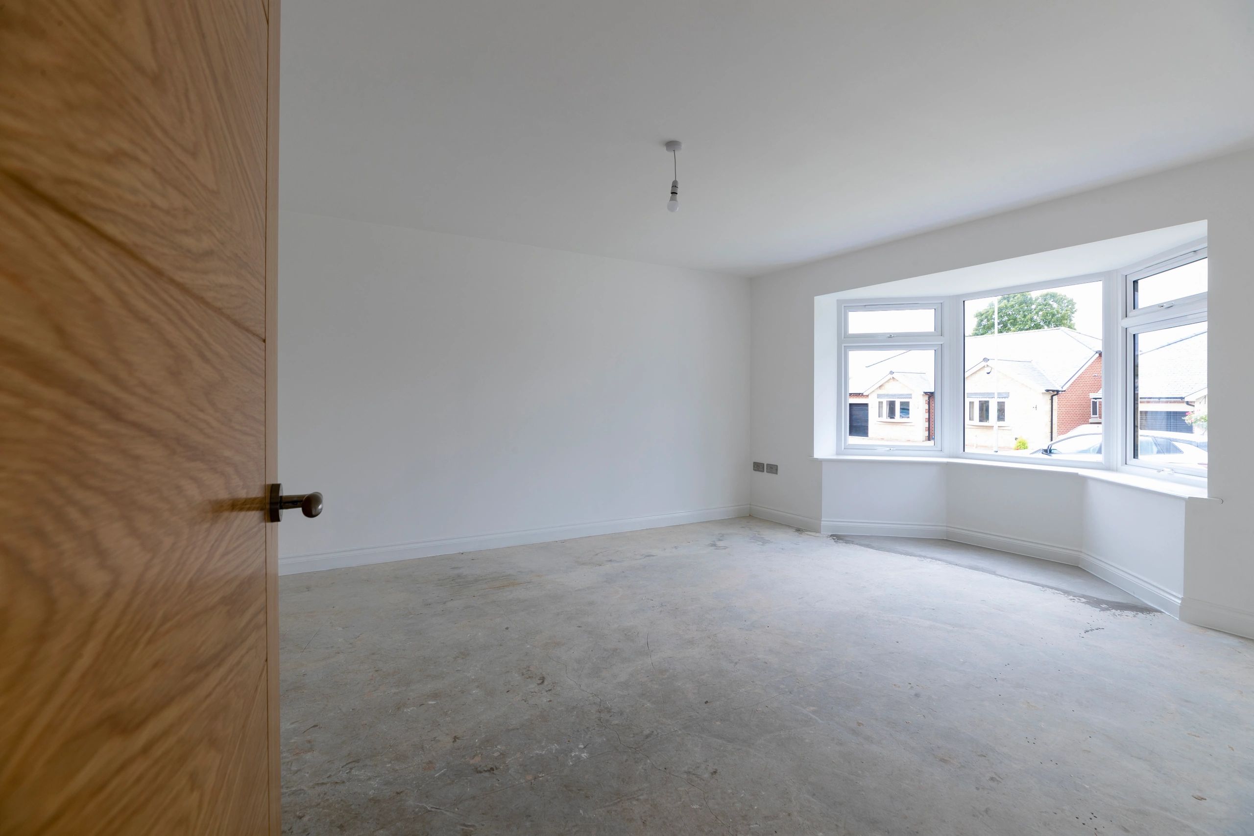 Interior room prepared for drywall installation