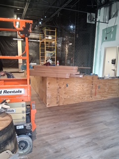 Commercial or residential drywall project progress photo