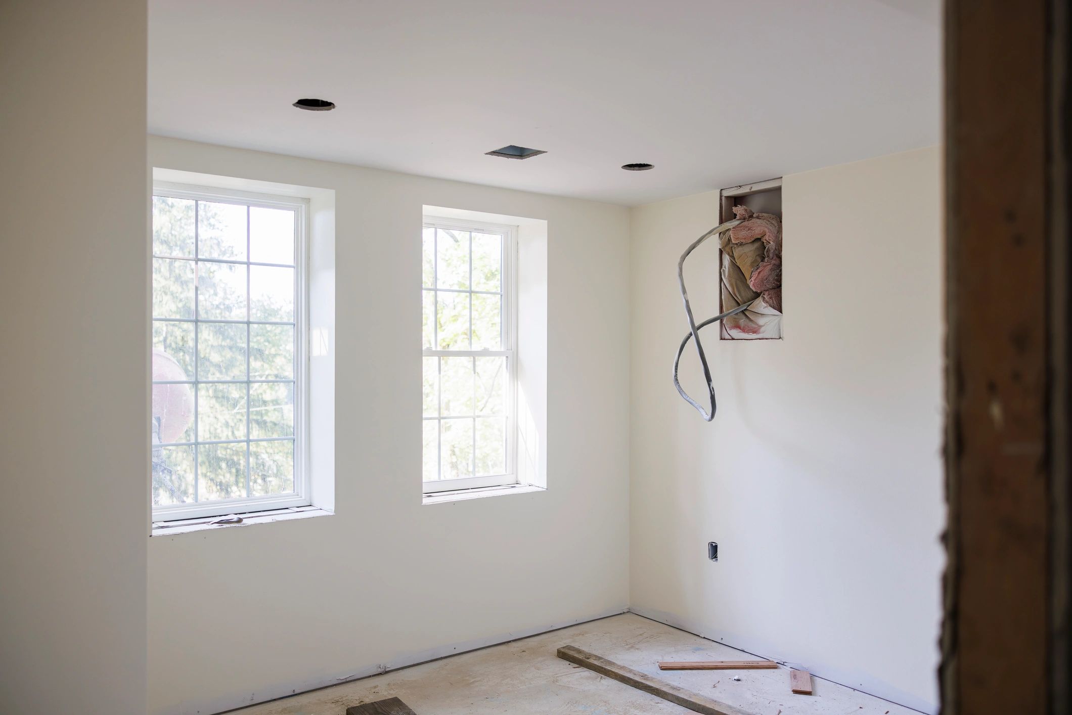 Interior drywall installation and finishing work